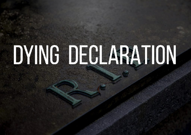 research paper on dying declaration